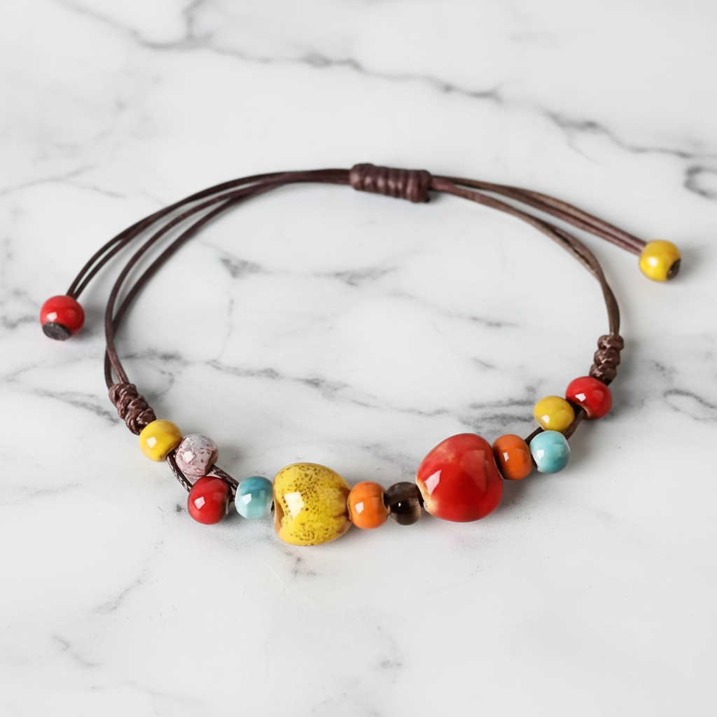 ORIVA | Favorite Bracelet with Knot Closure and Ceramic Accessories