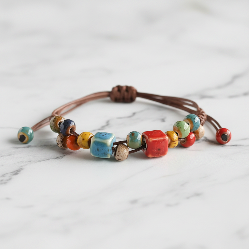 CERAVA | Lieblingsarmband mit Knotenverschluss und Keramik-Accessoires