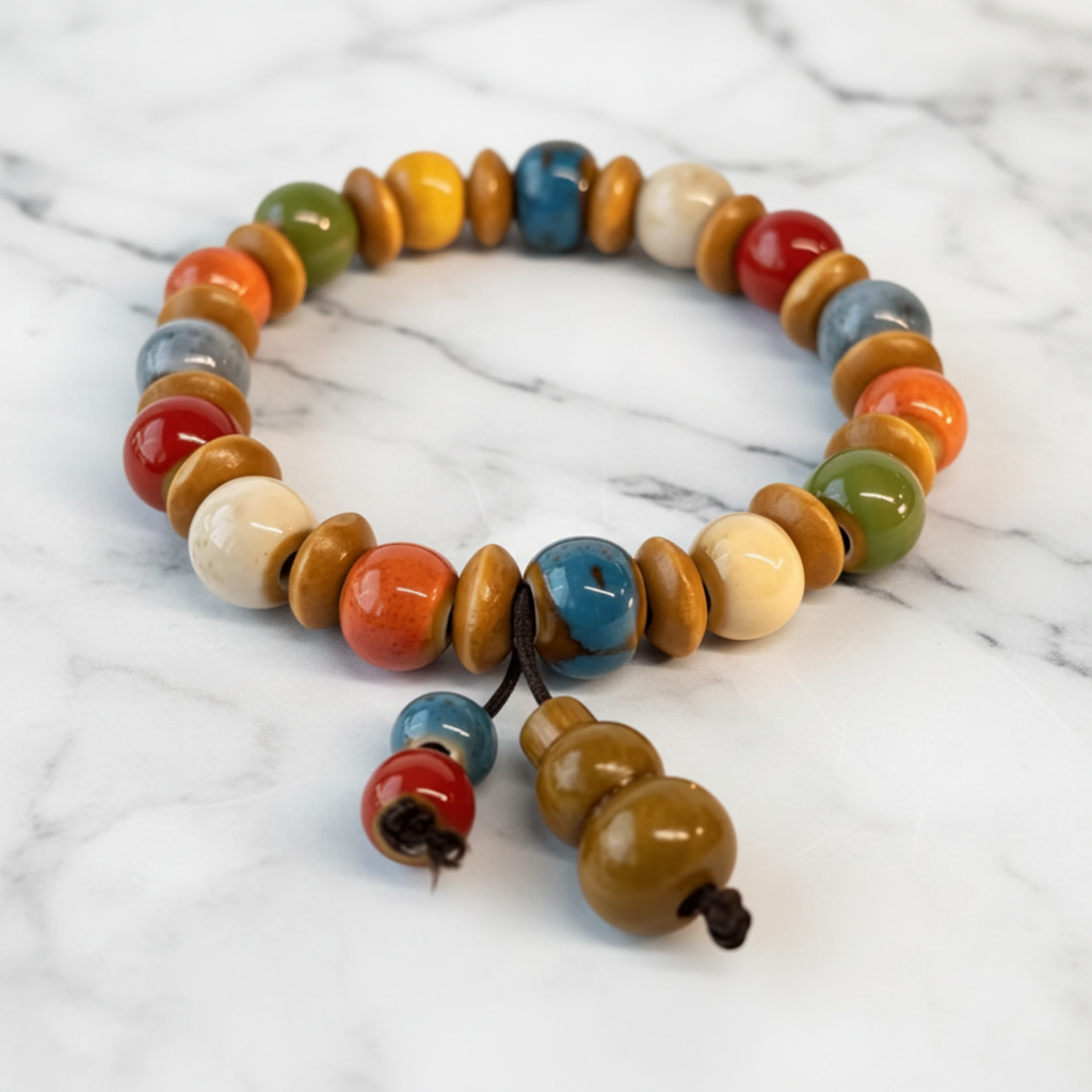 FLOWER POWER | Lieblingsarmband mit Knotenverschluss und Keramik-Accessoires